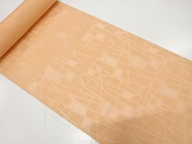 アンティーク　変わり石畳模様織り出し　八寸帯地反物